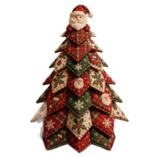 DIY Quilted Christmas Tree Kit, 3D Padded Patchwork Sewing Set for Beginners,Table Office Display, Gift for  Lovers