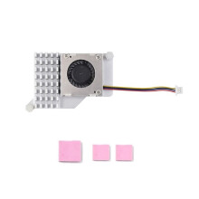 Refroidisseur Actif en Aluminium, Dissipateur Thermique DIY, Ventilateur 5 V, Radiateur de Refroidissement pour Boîtier pour Raspberry Pi 5,