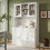 HOMAIRE White Tall Kitchen Cabinet 120x40x191cm 4
