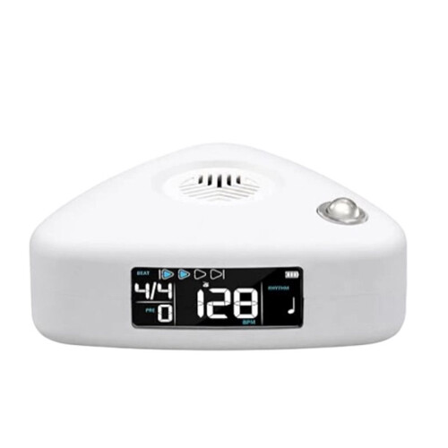 Digital Metronome Rechargeable for Piano, Guitar, Violin&All Instruments Wide Tempo 30-300 BPM , Timer Function White