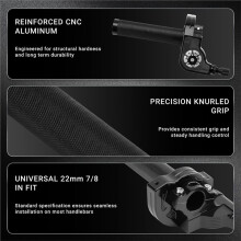 22mm CNC Aluminum Alloy Quick Twist Throttle Grip, Fits 110-250cc Off-Road ATV Dirt Bikes A