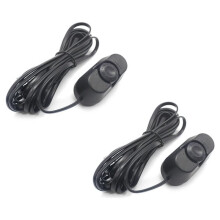 2 Unidades de Controle Remoto de Volume para Sistemas de Amplificadores Automotivos - para Subwoofers, Sintonizadores e Sistemas de Alto-Falantes
