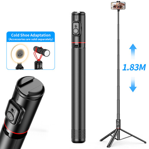 Τρίποδο Selfie Stick RNCYN Υπερμακρύ 1,83 μ. για τηλέφωνα - Κράμα 1