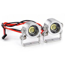 Aluminum Spotlight Light Rc Car Roof Led Light for 1/10 TRAXA TRX4 TRX6 Axial SCX10 YK RC Crawler Car Truck Silver