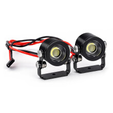 Projecteur LED en Aluminium pour Toit de Voiture RC 1/10 TRAXA TRX4 TRX6 pour Axial SCX10 YK (Camion-Crawler RC Noir)