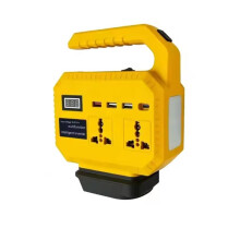 Awaryjna Lampa Robocza z Lampką Boczną, Dwoma Gniazdkami Ściennymi i Trzema Portami Ładowania USB do Akumulatorów dla 18 V-21 V