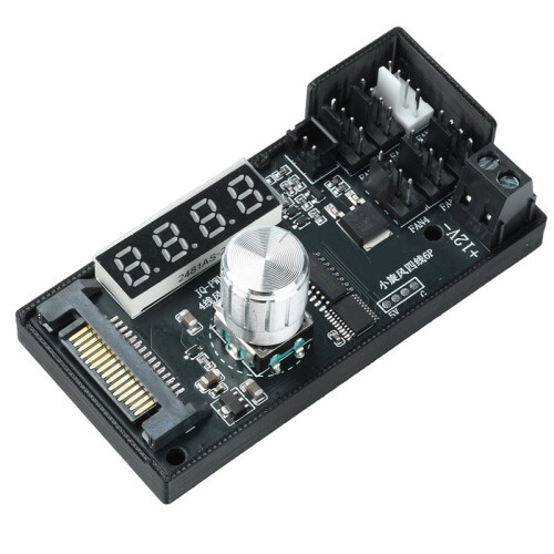 12V 5A 6-Channel PWM Fan Controller with Digital Display for PC Cooling System 1