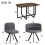 HOMAIRE Walnut Dining Set with 6 Gray Chairs 2