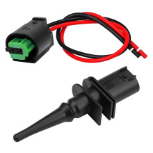 Outside Ambient Air Temperature Temp Sensor with Connector Pigtail Plug Replaces 65816905133 65816905050, for 323i 325i