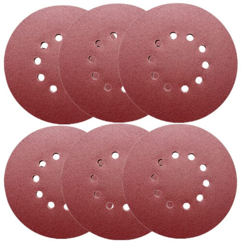 60PCS 9 Inch Drywall Sanding Discs, 40-240 Grit Assorted Hook Loop 10 Hole for Sander