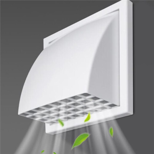 Coifa de Parede de 4 Polegadas com Amortecedor, À Prova de Chuva, para Exaustão de Ar, Saída de Ventilação Externa para Sistemas HVAC.