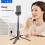 Trépied selfie flexible - RNCYN - 150 cm - Rotation 360 - Télécommande Bluetooth - Ab202 Max - Format portable 2
