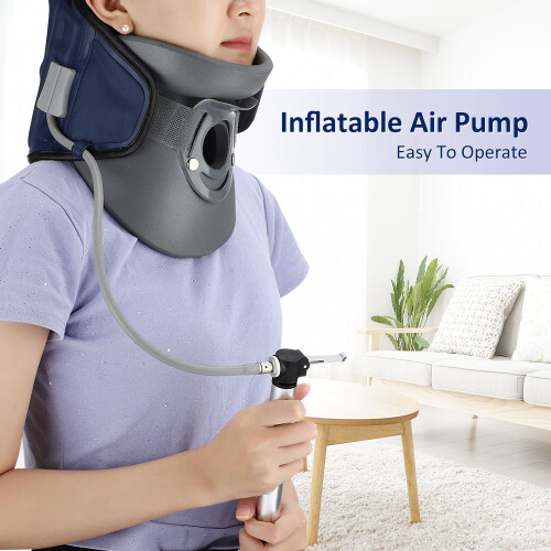 Masseur cervical gonflable - RNCYN - Réglable - Force de traction contrôlable - Ergonomique - Conception à gorge ouverte 2