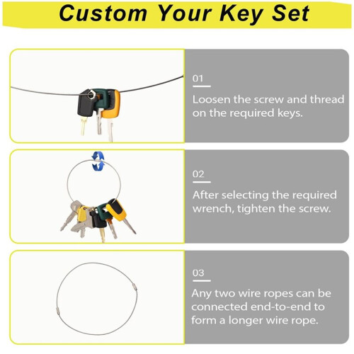 42PCS Heavy Equipment Key Master Set, Construction Machine Operator Keys Ignition for   JD Case JLG JCB 2