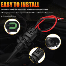Outside Ambient Air Temperature Temp Sensor with Connector Pigtail Plug Replaces 65816905133 65816905050, for 323i 325i
