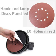 60PCS 9 Inch Drywall Sanding Discs, 40-240 Grit Assorted Hook Loop 10 Hole for Sander