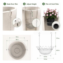 2Pack Adjustable Planter Inserts, Plant Risers for 12-18" Wide Top Openings Pots, for Commercial Party & Wedding