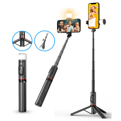 Bluetooth selfie stick with tripod - RNCYN - mini foldable tripod - extendable selfie stick - wireless Bluetooth 1