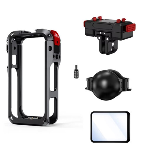 Metal Rabbit Cage Kit for  X6, Protective Frame with Rotating Quick-Release Base, Lens Cover & Screen Protector 1