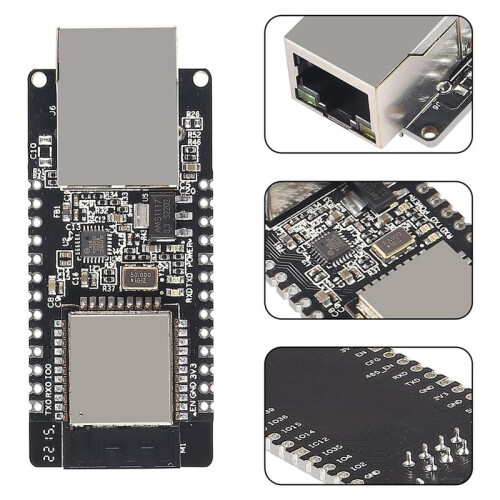 2 Pack WT32-ETH01 ESP32 Development Board, Ethernet WiFi for  Serial-to-Ethernet Converter Embedded MCU Module 2