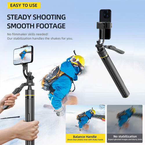 1.8m Multifunctional Selfie Stick - RNCYN - Wireless Remote Control - Automatic Opening - Stable and Balanced 2