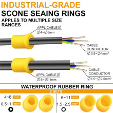 X-Shape 4-Way IP68 Waterproof Junction Box, Screwless Lever Quick-Release Cable Connector with M20 Glands, 4-12mm