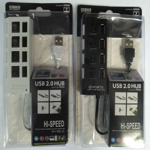 Πολυθυρικός διανομέας USB - RNCYN - 4 θύρες - USB 2.0 - Μαύρο 1