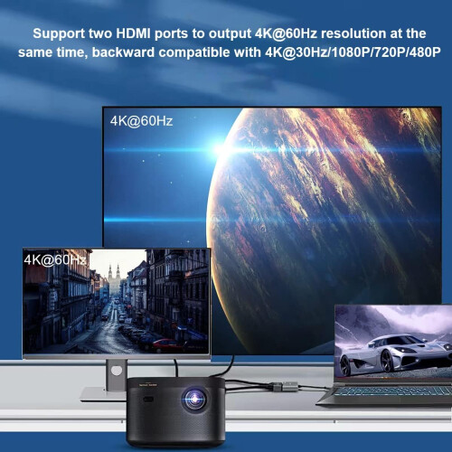 DisplayPort Hub πολλαπλών οθονών - RNCYN - MST DisplayPort - Επέκταση 1
