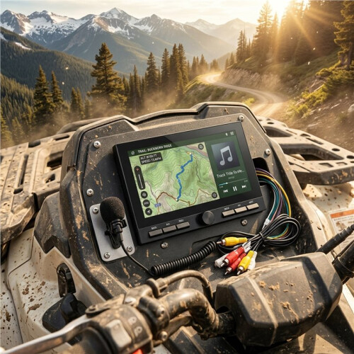 Display Touchscreen MP5 de 10,1 Polegadas para Estéreo Marinho para Iate, Veículo Off-Road, Ônibus de Turismo e SUV 2
