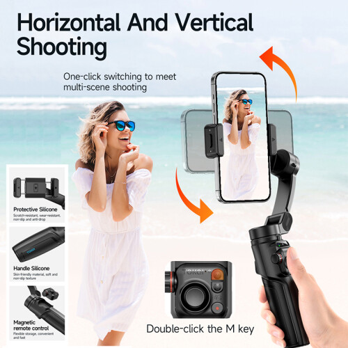 Telescopic smartphone stabilizer - RNCYN - 65cm telescopic pole - detachable remote control 1