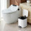 Bathroom Bin - Steel - White - 6L Soft-Close Lid for Compact Spaces 6