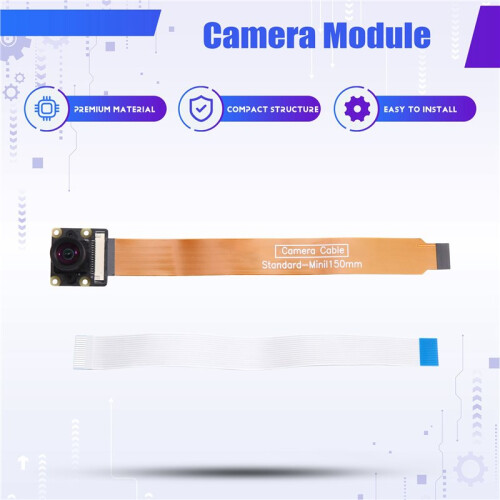 OV9281 Camera Module for Raspberry Pi5 4 4B 3B+ ZERO 2 W 1280x800 1MP Black White Global Shutter 110 Degrees 2