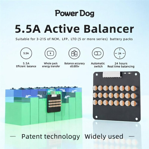 3S 5A Active Battery Balancer Capacitor Equalizer for Li-Ion LiFePO4 LTO Battery Pack 2