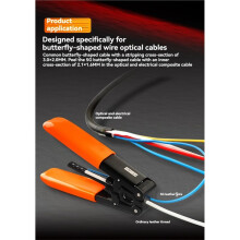 FTTH-Glasfaser-Abisolierzange für 3,0 X 2,0 mm und 2,1 X 1,6 mm Kabel, Universelles Abisolierwerkzeug für Anschlusskabel