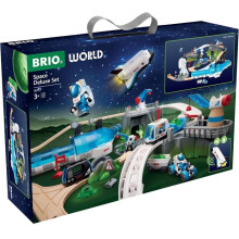 Train Circuit - BRIO - 36157 - Deluxe Space Circuit - 56 pieces - Light and sound shuttle