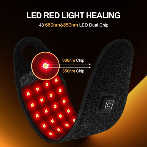 Λουράκι θεραπείας με κόκκινο φως - RNCYN - 48 LED 660nm και 850nm 2