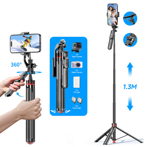 Τρίποδο selfie stick - RNCYN - Γρήγορο άνοιγμα - Αποσπώμενο κλιπ 1