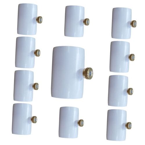 10PCS Misting Nozzle Connectors - 0.7mm Orifice Splitters with Atomizing Nozzles for Outdoor Misting Cooling Systems 1