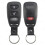 5PCS Universal Remote Key Shell for  3+1 Buttons English Version Working with Xhorse VVDI Key Tool 2