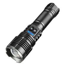 High Power LED Flashlight Yellow+White Dual Light Zoomable Spotlight Torch USB Rechargeable Lantern for Camping Hunting