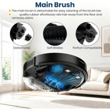 For L8000 Replacement Accessories Kit for L8000 Robot Vacuum Parts, 2 Main Brush, 6 Dust Bags
