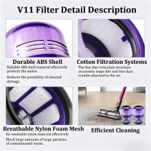 2 Pack Vacuum Filter Replacement Compatible Compatible with V11 Animal Torque Drive, Complete, Extra, V15 Detect, V15s