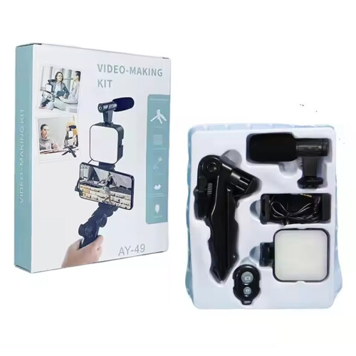 Telefoon vlogkit - RNCYN - Model AY49 - Selfiestick - Telefoonstatief - Ingebouwde microfoon 2