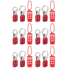 6 Zestaw Blokad Tagout Hasp - Blokada Tag Out Hasp Loto Hasp Uchwyt na Kłódkę Camlock Hasp Safety Lock Out