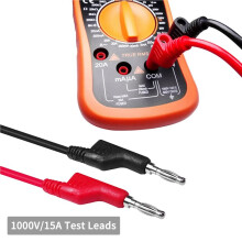 6X P1036 5 Szt. 4mm Miedziany Wtyk Bananowy na Wtyk Bananowy Multimetr Przewody Pomiarowe Miękki Kabel PVC 1M Drut 1000V 15A
