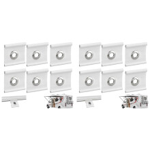 12X Awning Rail Piping Eyelets for 5-8mm Rails, Heavy-Duty Piping Strips with Metal Grommets for RVs, Tents, Camping