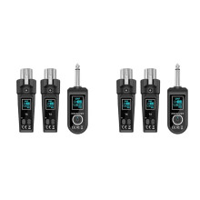 2X UHF Microphone Wireless Converter System XLR Transmitter and Microphone Receiver for Dynamic Condenser Microphone