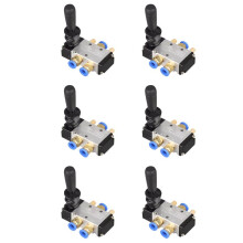 6X 5/2 Way Pneumatic Air Hand Lever Operated Valve Manual Control 2 Position 3 5Port Push-Pull 4H210-08
