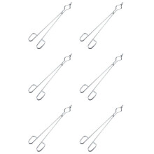 6pcs 45cm Stainless Steel Crucible Tong Clamp Graphite Melting Furnace Pliers Holder
