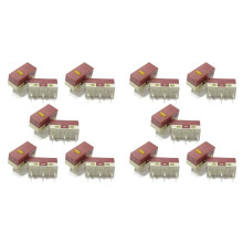 Lot de 20 Micro-Interrupteurs pour Souris HUANO, 3 Broches, 20 M de Clics, Bouton de Sourdine, Point Jaune